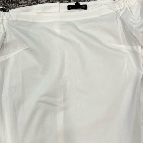 Banana Republic Off-Shoulder White Poplin Blouse super stretch shirt💥NEW - Picture 9 of 16